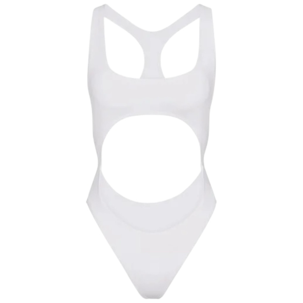SKIMS White Cutout One-Piece Swimsuit